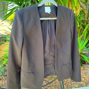 Mural Womens Black Classic Polyester Long Sleeve Open Front Blazer Sz Medium